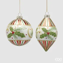 Sfera Fuso Holly Assortiti cm.10 EDG