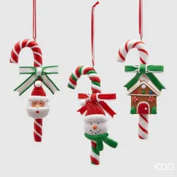 Decoro Candycane Clay da Appendere Assortito cm.14 EDG