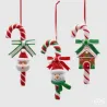 Candycane Clay Hanging Decoration Assorted cm.14 EDG