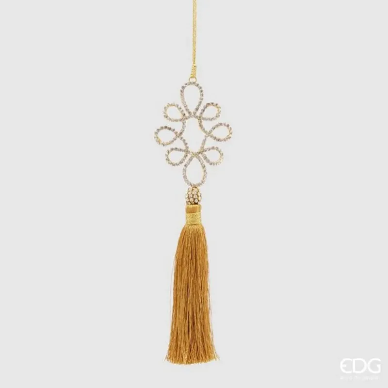 Diamond Buttonhole Decoration with Gold Nappa cm.21 EDG