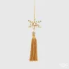 Snowflake Decoration with Pearl and Gold Nappa cm.21 EDG