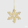 Złota Ozdoba Płatek Śniegu z Kamieniami Szlachetnymi cm.10 EDG