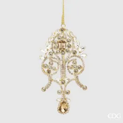 Decoro Damasco Oro con Gemme cm.13 EDG | ChartaRè
