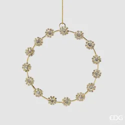 Decoración Corona de Diamantes de Oro cm.10 EDG