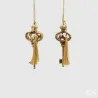 Decoro Chiave Poly con Nappa Oro Assortita cm.13 EDG