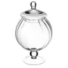 Optische glazen pot met deksel h 31 cm