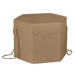 Havana hexagon boxes with cords, ideal for gift packaging