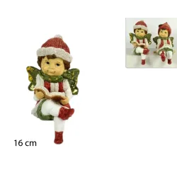 Elfo de Navidad Sentado cm 16