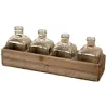 Houten display met 4 flessen 44 x 11,5 x 17 | ChartaRè