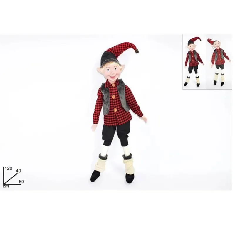 Elfo con Abito Scozzese cm 120 | ChartaRè