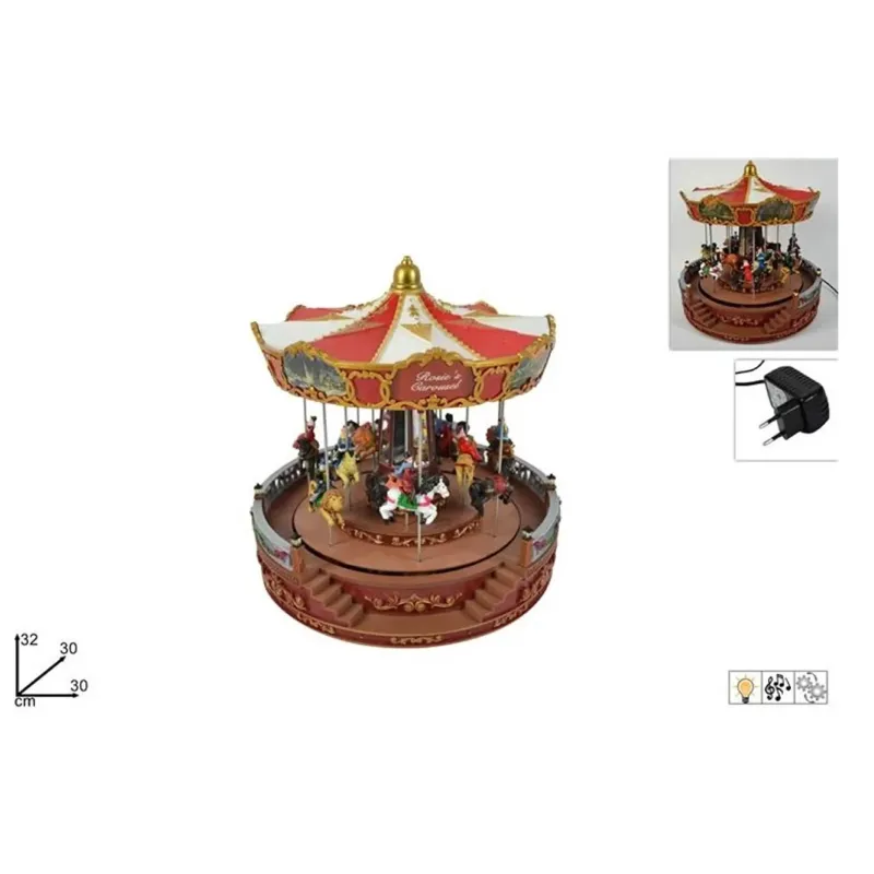 Carrousel Carrousel met paarden, licht, geluid en beweging h 32 | ChartaRè