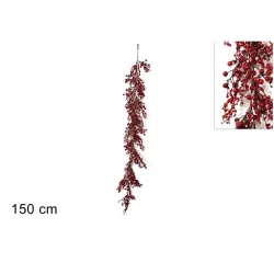 Ghirlanda Bacche Innevate Rosse cm 150 | ChartaRè