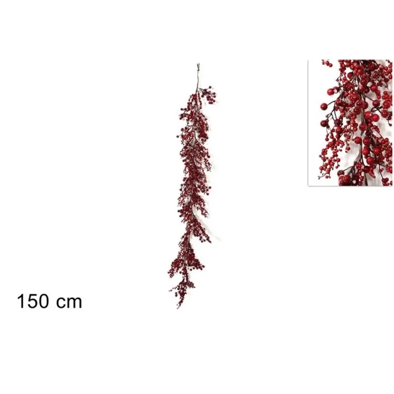 Rote Schneebeeren Girlande cm 150 | ChartaRè
