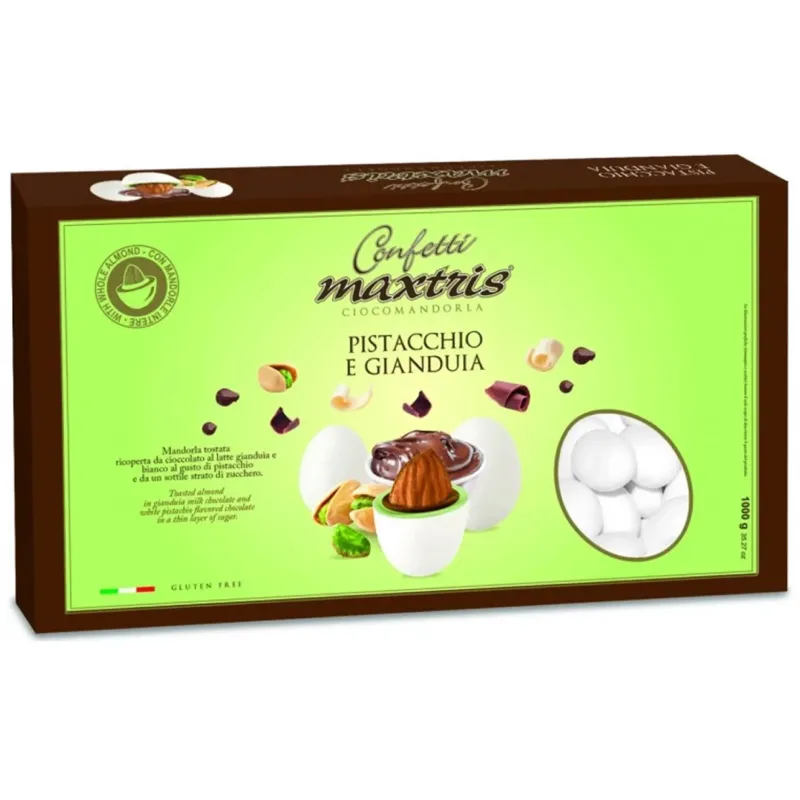 Slazené mandle Maxtris pistácie Gianduia kg.1 | ChartaRè
