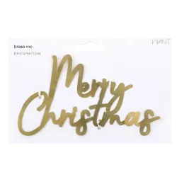 Merry Christmas Decoration Gold cm 15x10 | ChartaRè