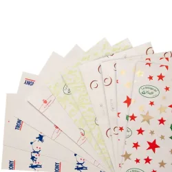 80 gr. Kraft papier. Gepersonaliseerd met 1 kleur