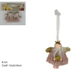 Decoración colgante Ángel color rosa