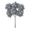 36 Margherite in Raso con Brillanti grigio