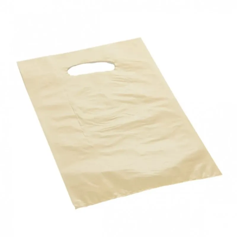 Shopper de plástico com alça de feijão colorida (por Kg.) marfim