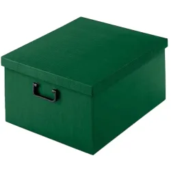 Grön skåplåda med plasthandtag