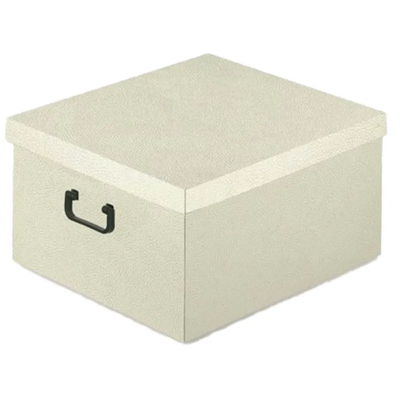 White Cardboard Box with Plastic Lid and Handles | ChartaRè