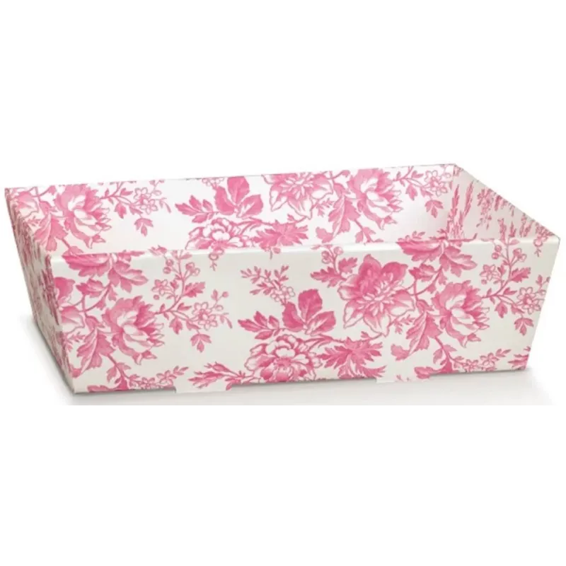 Vassoio Conico in Cartoncino Toile de Jouy fuxia