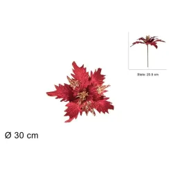 Łodyga Brokat Poinsecja cm. 30 różnych kolorów