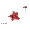 Stelo Poinsettia Glitterata Cm. 30 Vari Colori
