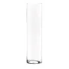 Vase cylindrique en verre de différentes hauteurs