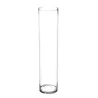 Vase cylindrique en verre de différentes hauteurs