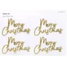 4 Decori Merry Christmas Oro Cm 8x5