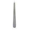 6 Candele Coniche Laccate Argento h.21 cm