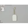 6 Cartellini in Legno Bianco cm 5 x 8
