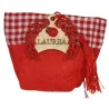 6 Sacchetti Laurea in Tessuto Rosso con Alloro