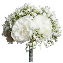 Bouquet de Peonías y Gypsophila