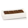 10 boxes for sugared almonds in embossed white 4 sizes