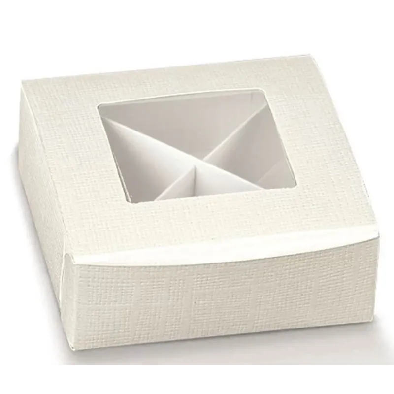 10 Visible Candy Boxes with Embossed White Divider