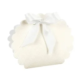 10 White Candy Boxes with Holes