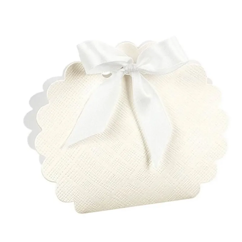 10 White Candy Boxes with Holes