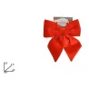 Lazo de terciopelo rojo y blanco en varios tamaños