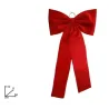 Lazo de terciopelo rojo y blanco en varios tamaños