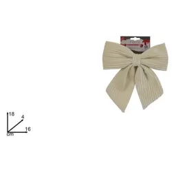 Vörös és krémszínű csíkos bársony íj különböző méretekben