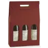 Caja de vino de 3 botellas con ventana de cartón resistente de varios colores