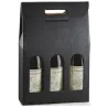 Caja de vino de 3 botellas con ventana de cartón resistente de varios colores