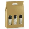 Caja de vino de 3 botellas con ventana de cartón resistente de varios colores