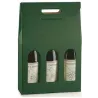 Caja de vino de 3 botellas con ventana de cartón resistente de varios colores