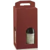 Wine box 4 bottles with window in resistant cardboard various colors