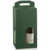 Wine box 4 bottles with window in resistant cardboard various colors