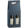 Scatola Vino per 2 Bottiglie Con Finestra in Cartoncino Resistente Vari Colori