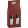 Wine Box for 2 Bottles with Window in Resistant Cardboard Various Colors